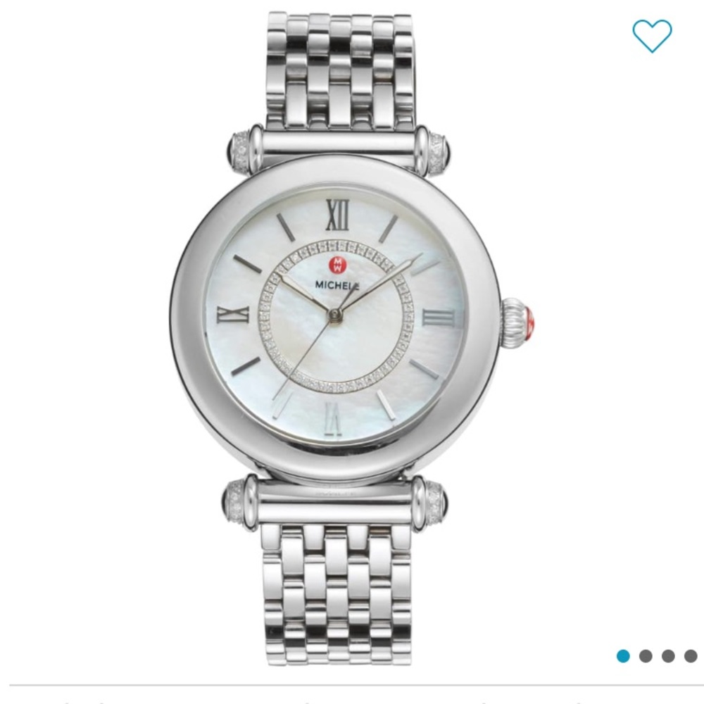 Michele Caber 35mm watch with 0.19 ctw diamonds
